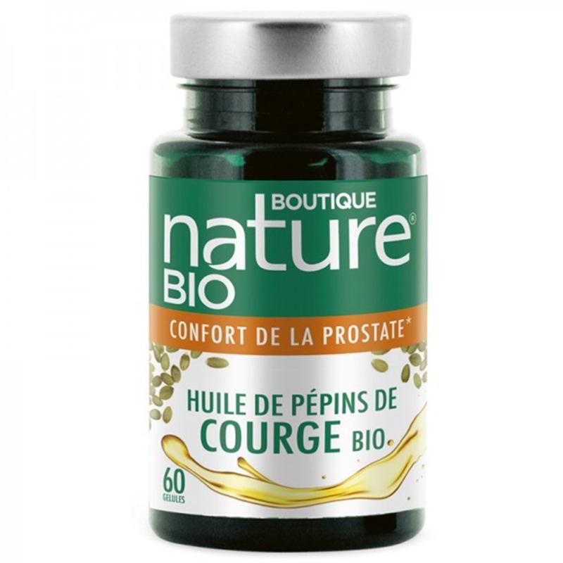 Huile de pépins de courge bio - 60 cps - Boutique Nature