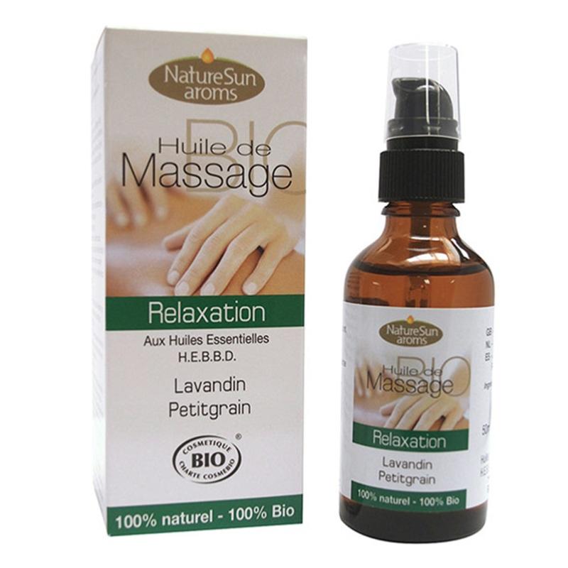 Récupération / Relaxation - Huile de massage bio aux huiles essentielles  50ml